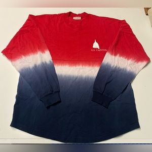 US Capitol Red White & Blue Long Sleeve T-Shirt - medium